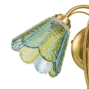 Coraline Double Light Wall Light Brass & Multicolour