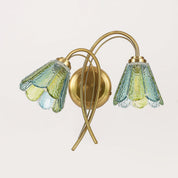 Coraline Double Light Wall Light Brass & Multicolour