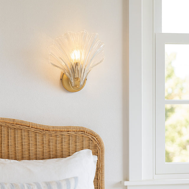Aurora Wall Light Brass & Clear