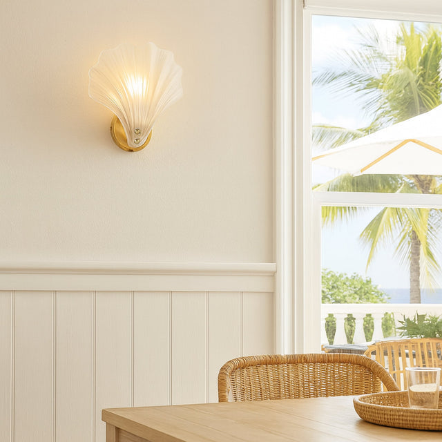 Aurora Wall Light Brass & Frosted