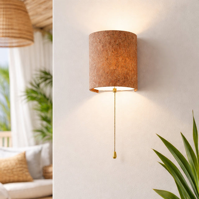 Zella Pull Cord Wall Light White