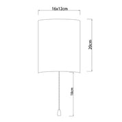 Zella Pull Cord Wall Light White