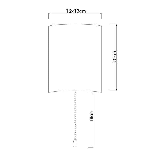 Zella Pull Cord Wall Light White