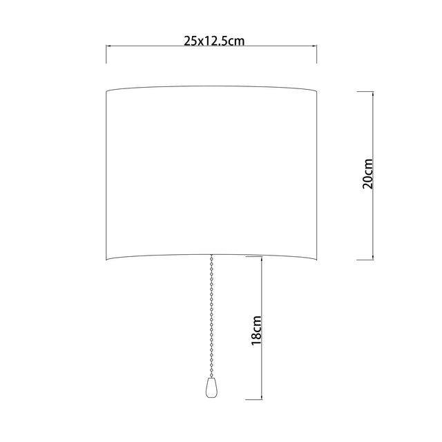 Reese Pull Cord Wall Light White