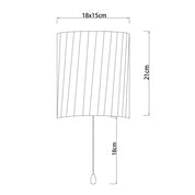 Willow Pull Cord Wall Light White