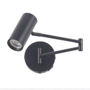 Beatrice Swing Arm Wall Lamp With Charging Ports Black
