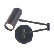 Beatrice Swing Arm Wall Lamp With Charging Ports Black