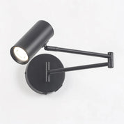 Beatrice Swing Arm Wall Lamp With Charging Ports Black