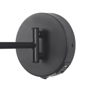 Beatrice Swing Arm Wall Lamp With Charging Ports Black