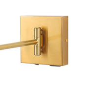 Elspet Swing Arm Wall Lamp With Charging Ports Brass & Linen