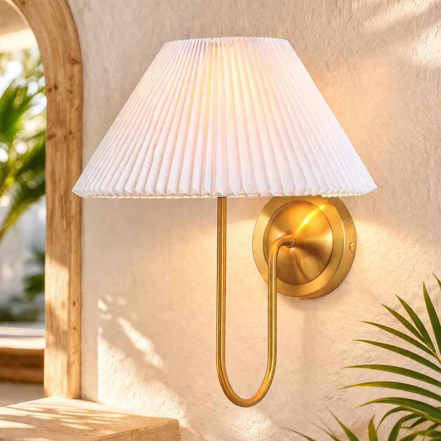 Ariana Wall Lamp Brass & White