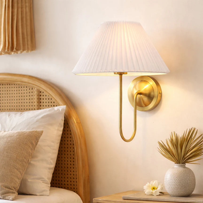 Ariana Wall Lamp Brass & White