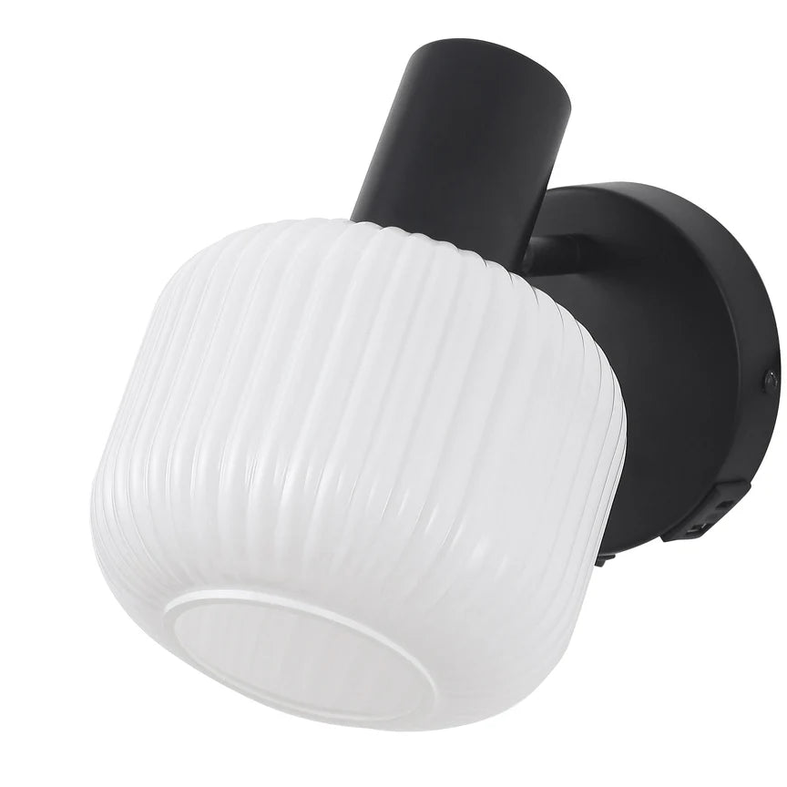 Freja Reading Wall Lamp With Charging Ports Matte Black & White