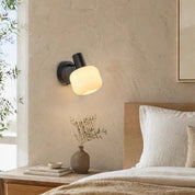 Freja Reading Wall Lamp With Charging Ports Matte Black & White