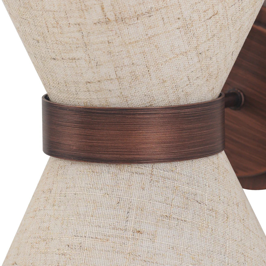 Viviana Wall Lamp Brushed Bronze & Linen