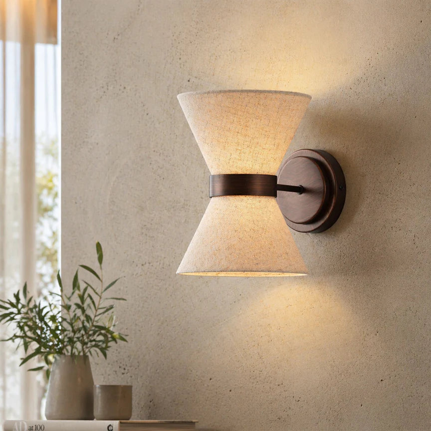 Viviana Wall Lamp Brushed Bronze & Linen