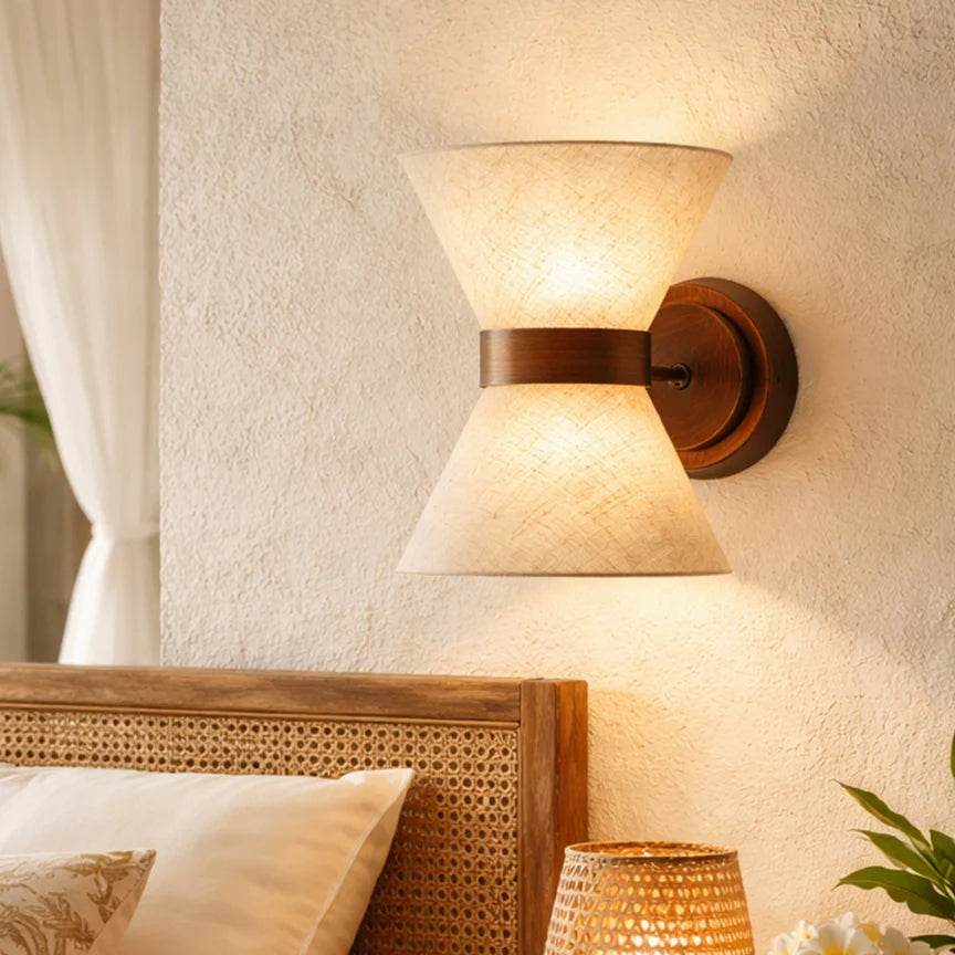 Viviana Wall Lamp Brushed Bronze & Linen