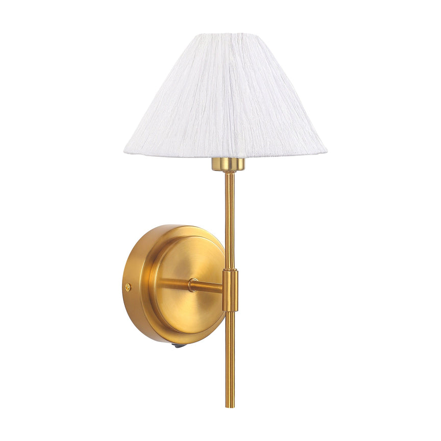 Sigrid Reading Wall Lamp With Charging Ports Brass & White