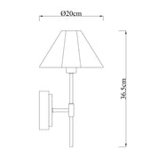 Sigrid Reading Wall Lamp With Charging Ports Brass & White