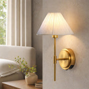 Sigrid Reading Wall Lamp With Charging Ports Brass & White
