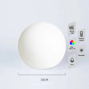 LED Mood Outdoor Portable Ball Light With Sensor White Plastic Battery RGB