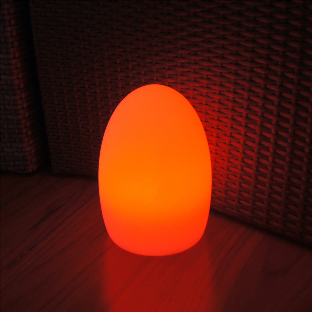 LED Egg Table Lamp White Polyethylene RGB