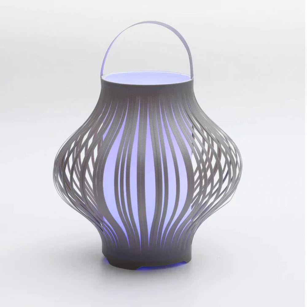LED Outdoor Portable Retractable Lantern Grey Polypropylene 3000K & RGB