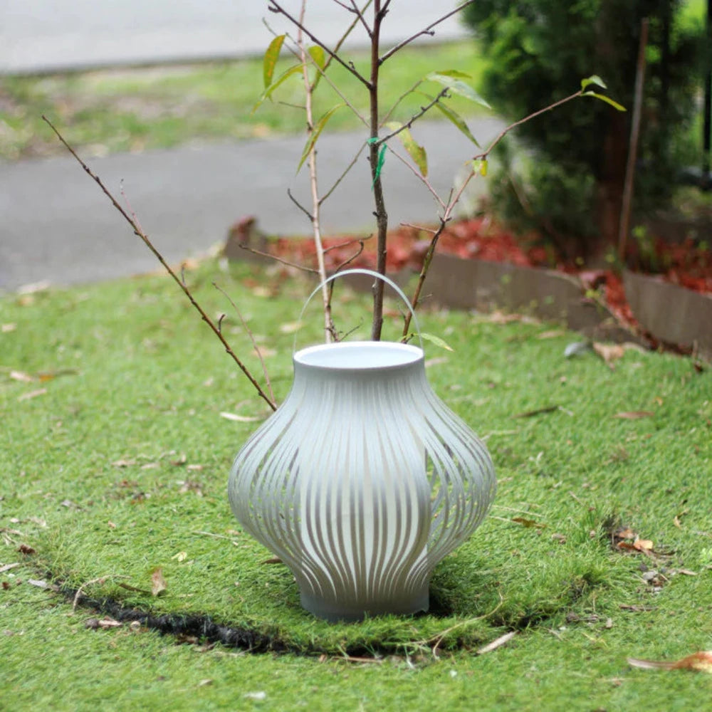 LED Outdoor Portable Retractable Lantern Grey Polypropylene 3000K & RGB