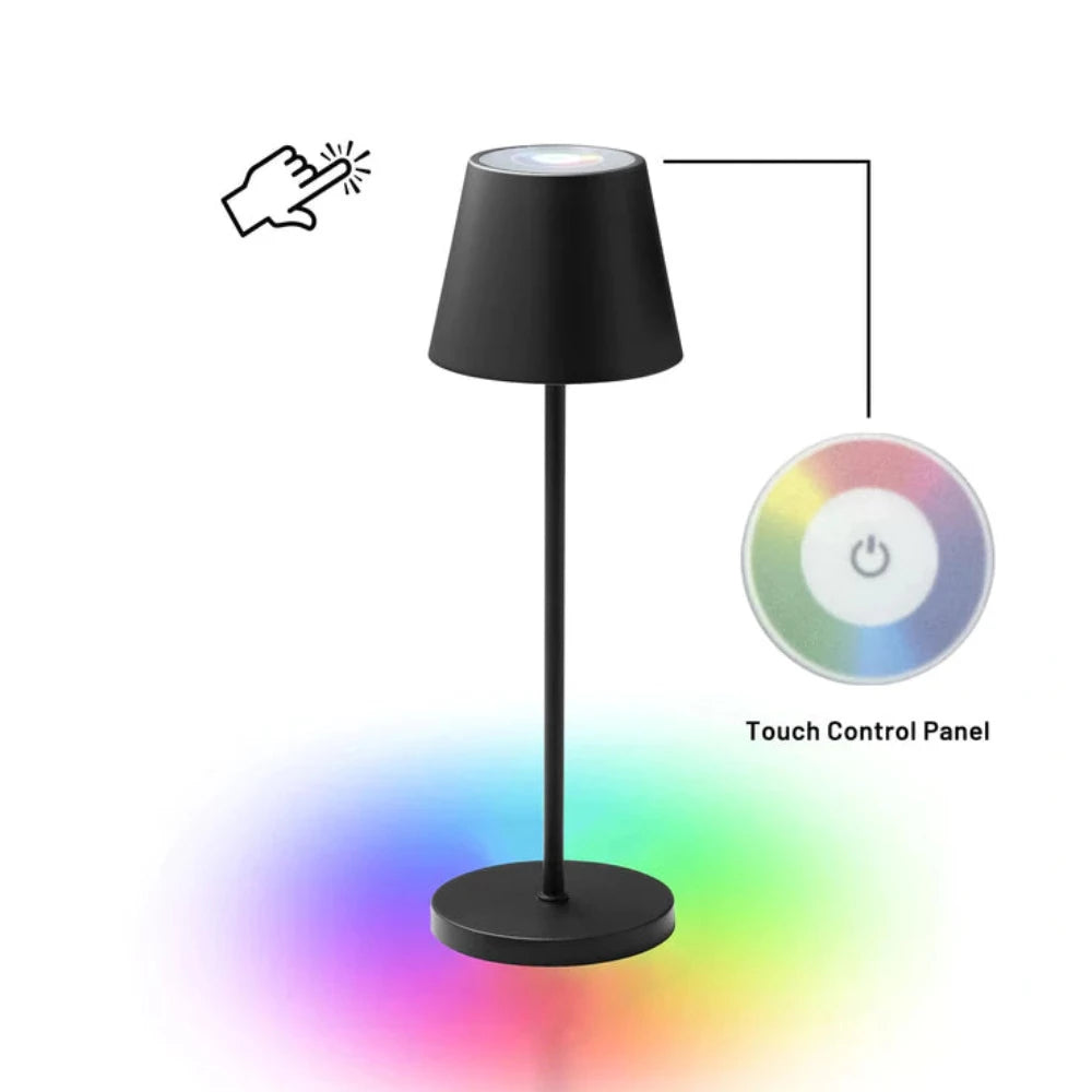 Enoki Portable Table Lamp 5V Battery Black Metal 3000K / RGB