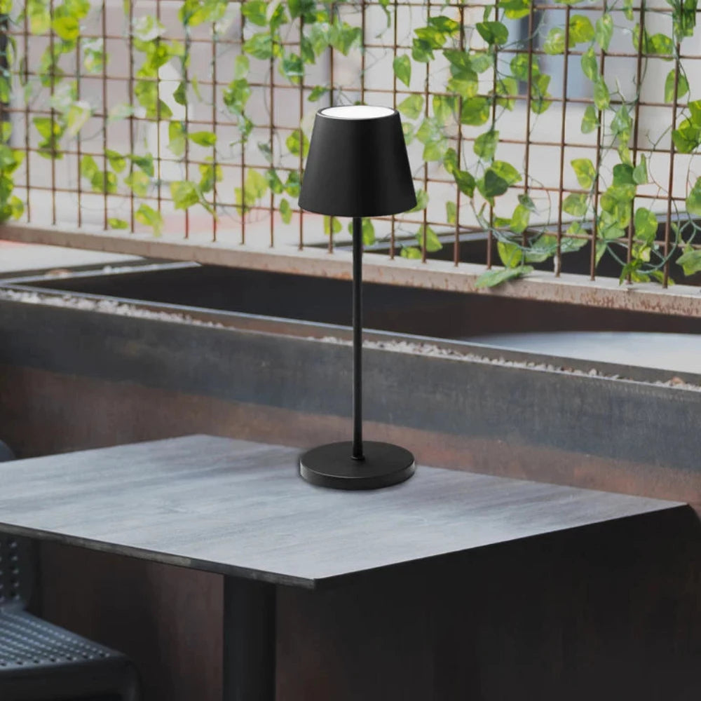Enoki Portable Table Lamp 5V Battery Black Metal 3000K / RGB