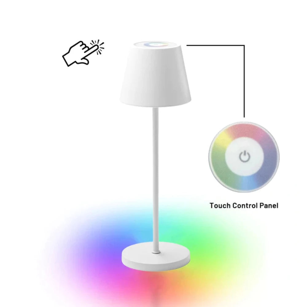 Enoki Portable Table Lamp 5V Battery White Metal 3000K / RGB