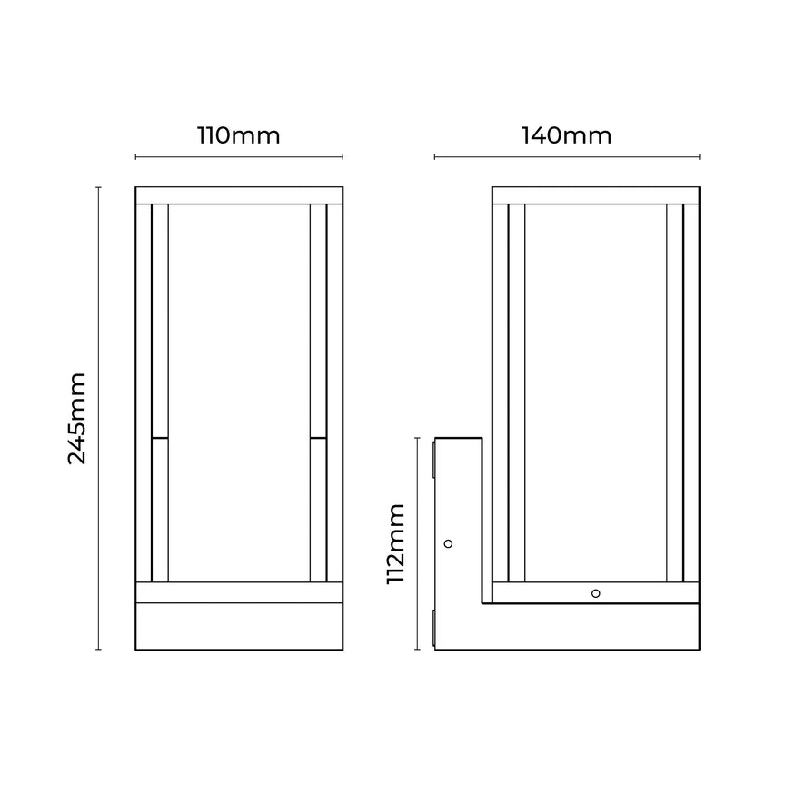 Arlo Frame Exterior Wall Light Black