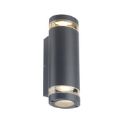 Mira LED Up & Down Wall Light 6W Tri Colour Black