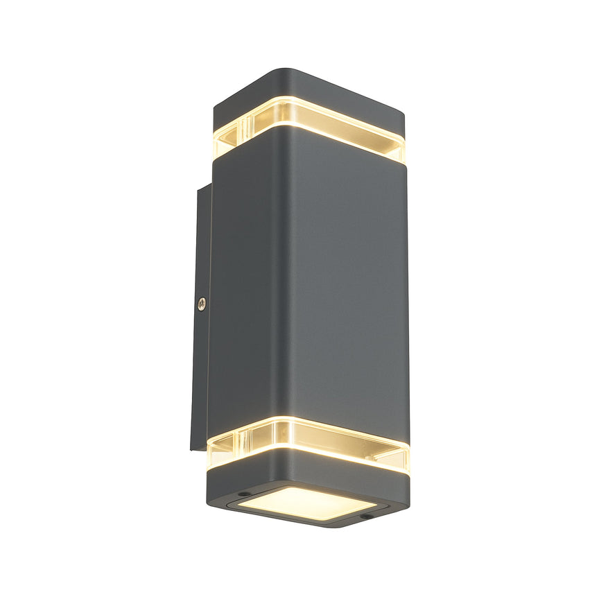Rivo LED Up & Down Wall Light Charcoal