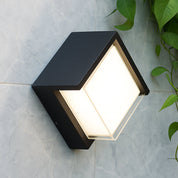 Tivor Square LED Wall Light 10W TRI Colour Black