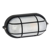 Rhelia Oval Caged Outdoor Bunker Light Black