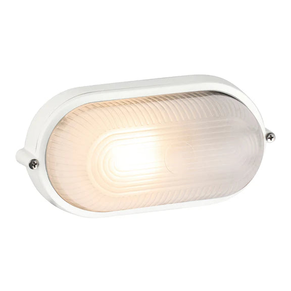 Ezra Oval Outdoor Bunker Light White