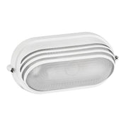 Virell Oval Louvered Outdoor Bunker Light White
