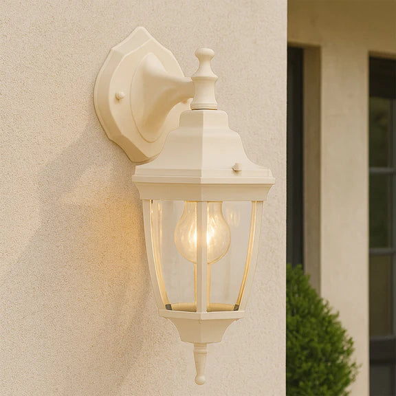 Lunor Down Outdoor Wall Light Beige