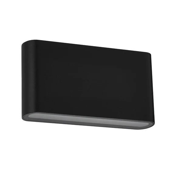 Elaro Large LED Up & Down Wall Light 10W TRI Color Black