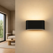 Elaro Large LED Up & Down Wall Light 10W TRI Color Black