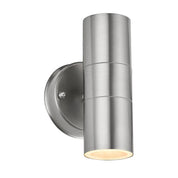 Zyven Up & Down Outdoor Wall Light Polished Silver