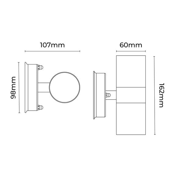 Zyven Up & Down Outdoor Wall Light White