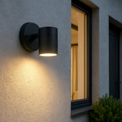Zyven Fixed Single Outdoor Wall Light Black