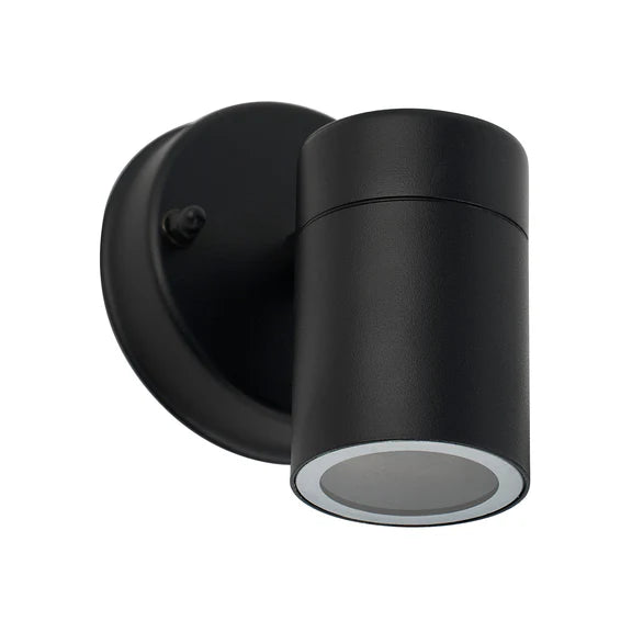 Zyven Fixed Single Outdoor Wall Light Black