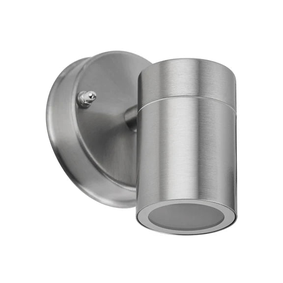Zyven Fixed Single Outdoor Wall Light Polished Silver