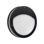 Omira Small LED Outdoor Bunker Light With Eyelid 8W TRI Color Black
