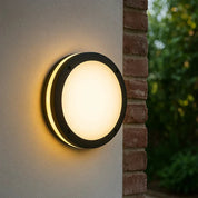 Omira Large LED Outdoor Bunker Light 12W TRI Color Black