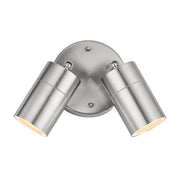 Zyven Double Adjustable Outdoor Wall Light Polished Silver