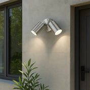 Zyven Double Adjustable Outdoor Wall Light Polished Silver